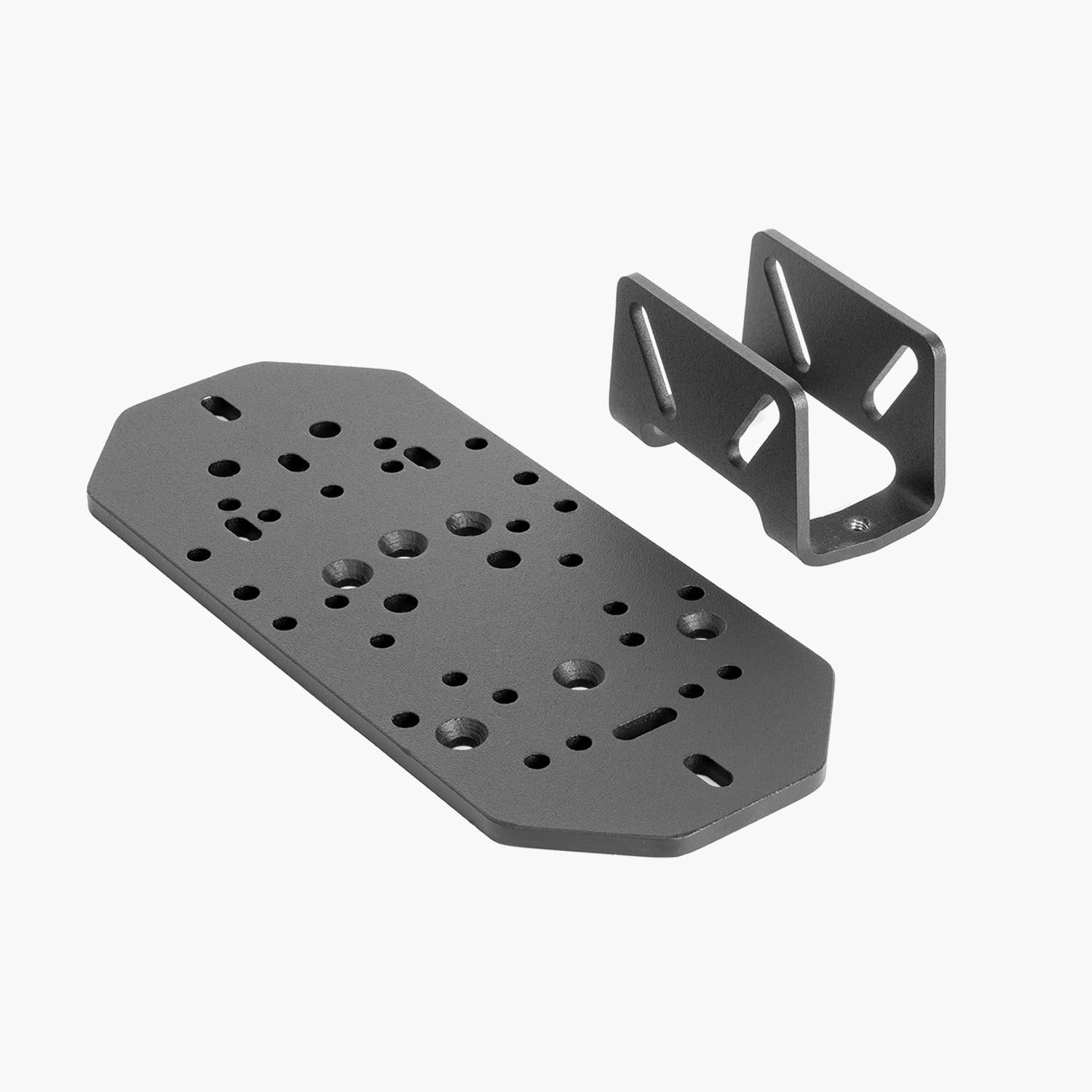 Shifter and handbrake mounting plate for 40 mm aluminum profiles.