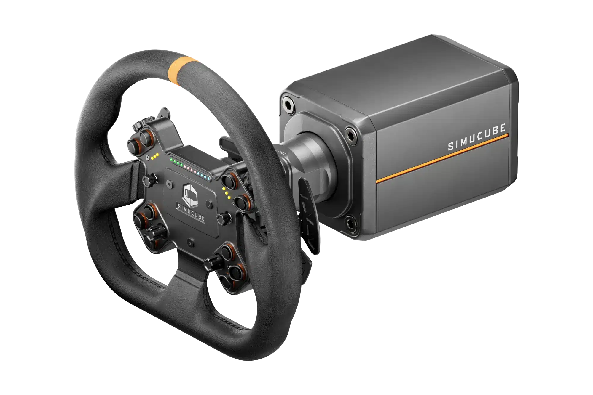 Simucube Valo Leather x Simucube 3 Wheelbase