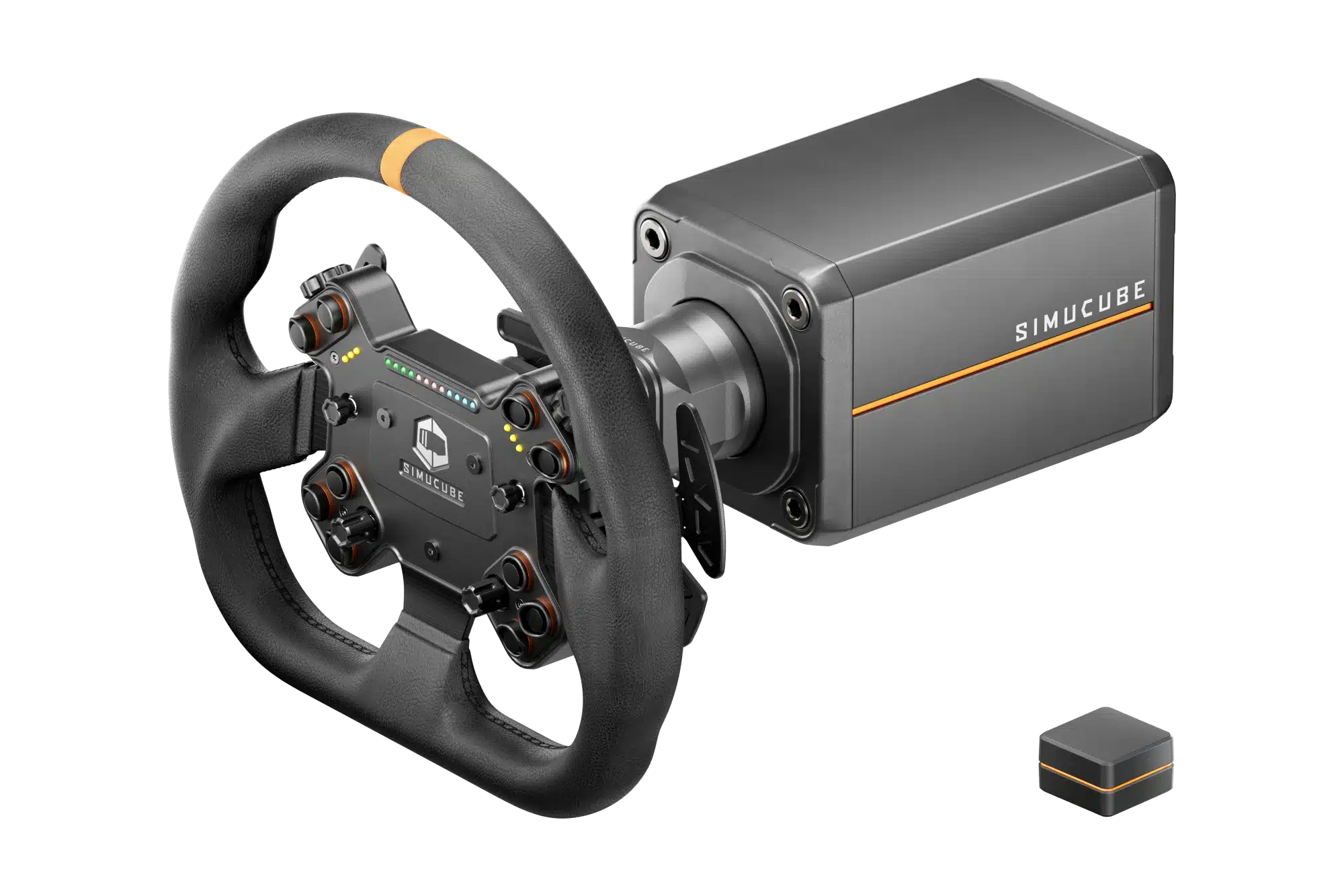 Simucube Valo Leather x Simucube 3 Wheelbase